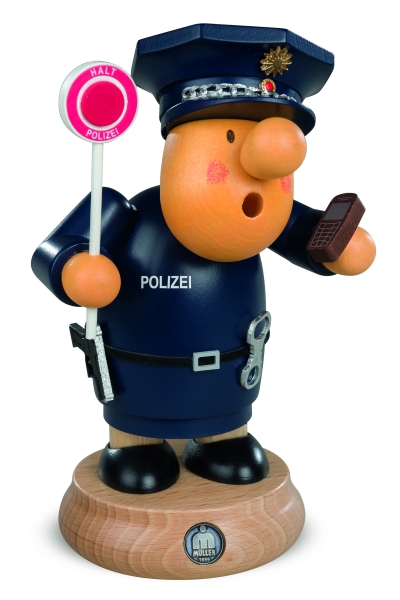 Räuchermann Polizist 16 cm