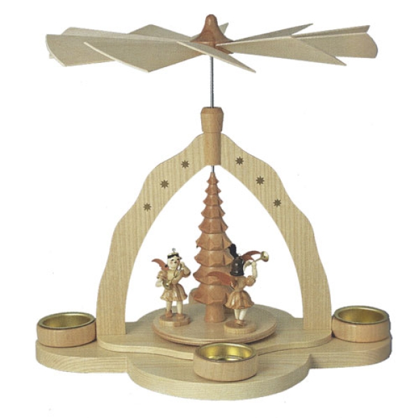 Teelichtpyramide mit 3 Engeln