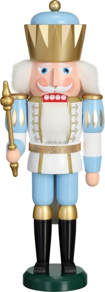Nussknacker König Exkl. weiß-blau 40 cm
