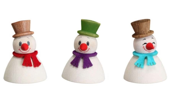 3er Set Wippelfiguren Schneemann