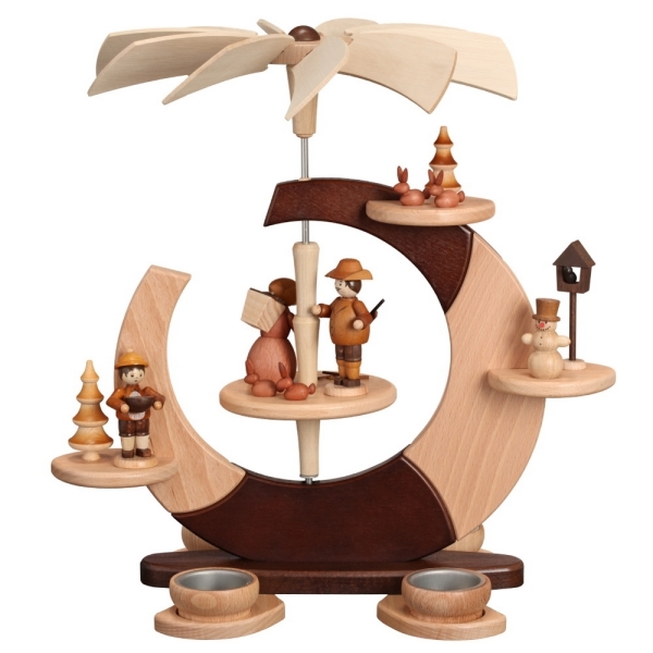 Designpyramide "offener Kreis" klein - "Waldmotiv"