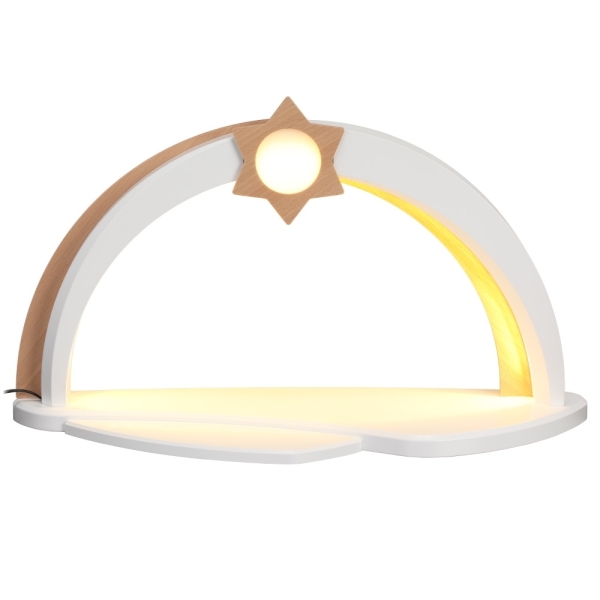 LED-Designbogen weiß/Buche