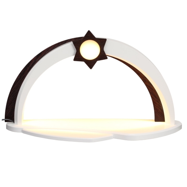 LED-Designbogen weiß/Wenge