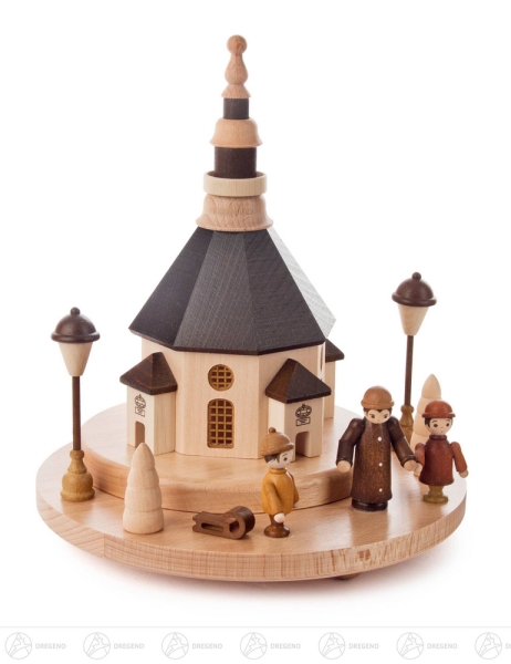 Lichtersockel Seiffener Kirche mit Kurrende