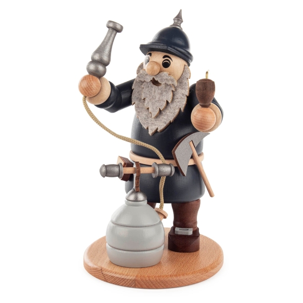 Räucherfigur Feuerwehrmann blau