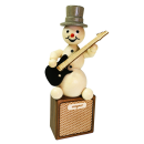 Schneemannmusikant mit E-Gitarre